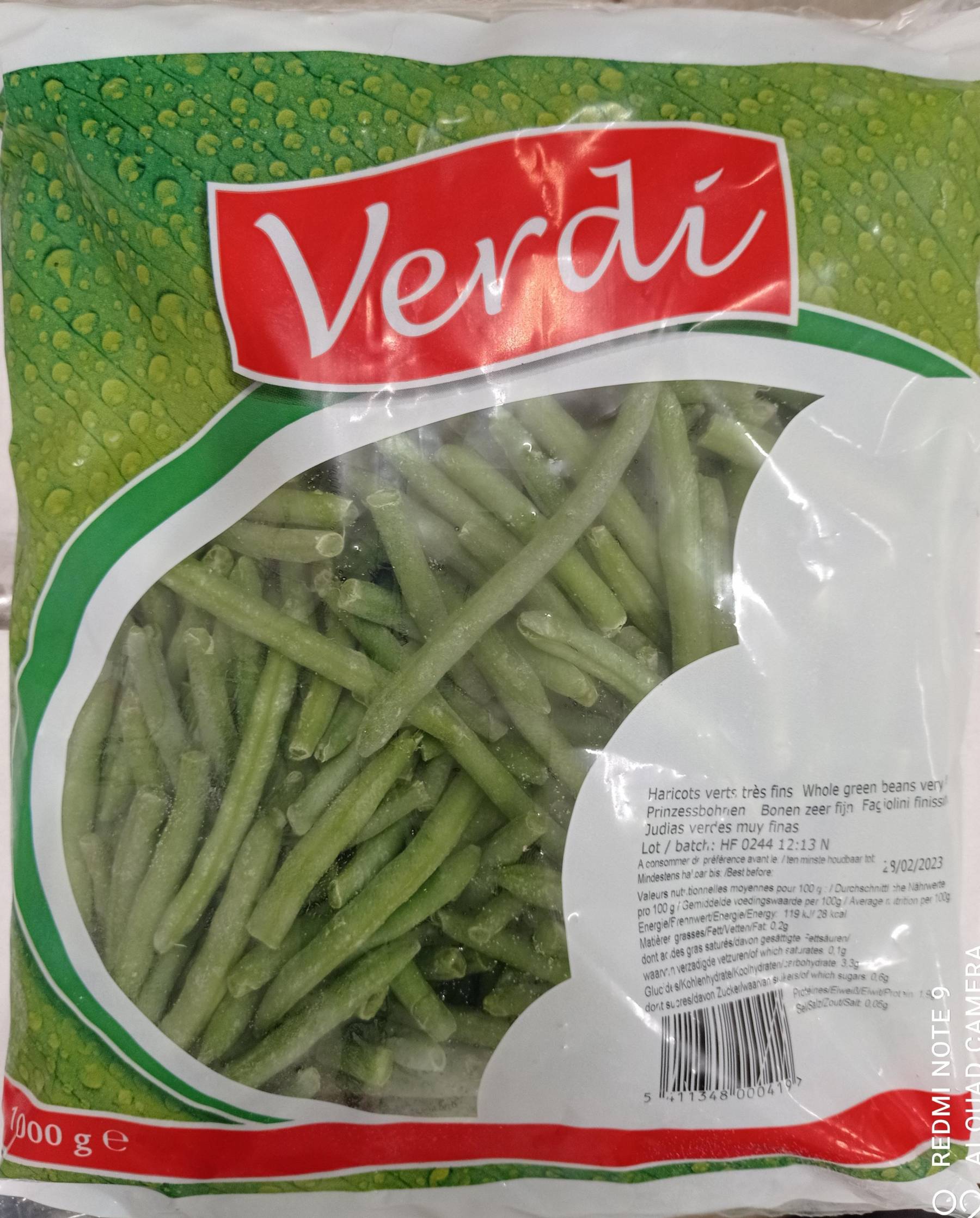 L141 : Verdi Haricots verts tres fins 1000gr ( 10pc par colis ) 