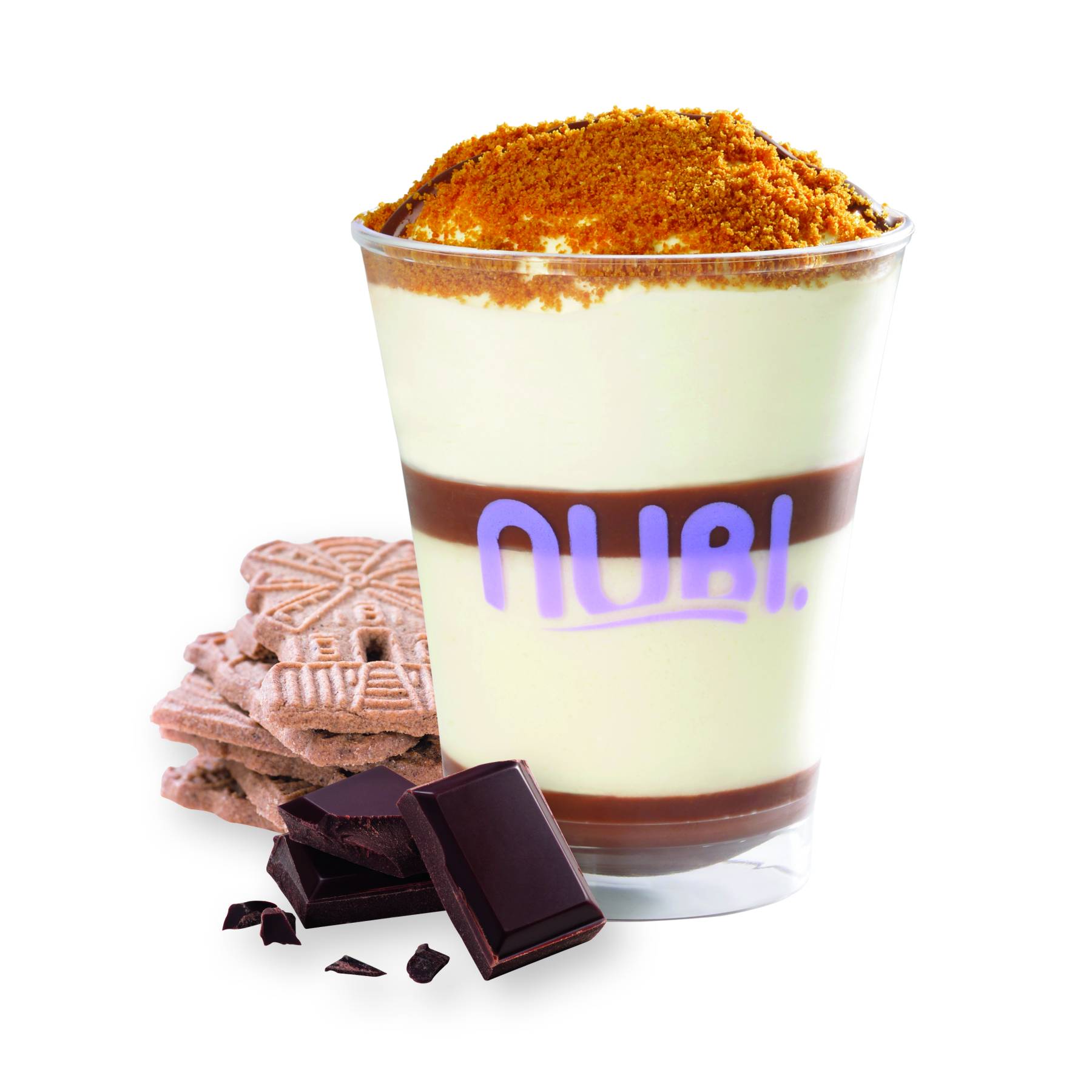 U121 : Nubi Tiramisu chocolat noisette speculos  100gr        (12pc par colis)