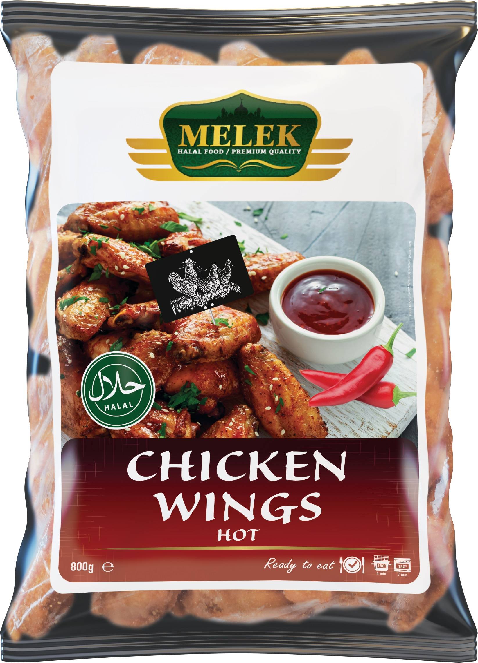 E231 : Melek Chicken Wings Piquant 800GR (10pc par colis)