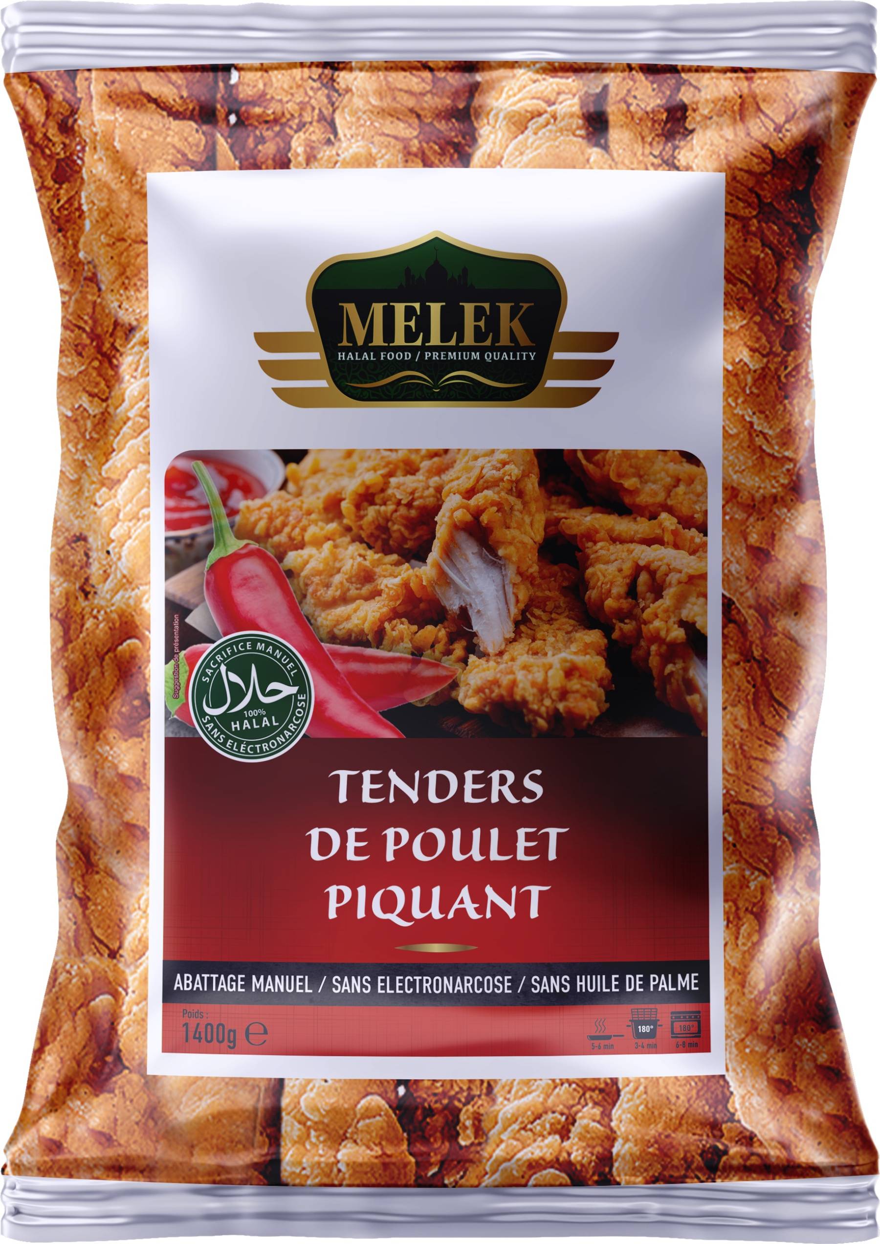 E243 : Melek Chicken tenders piquant 1400gr ( 6pc par colis ) 