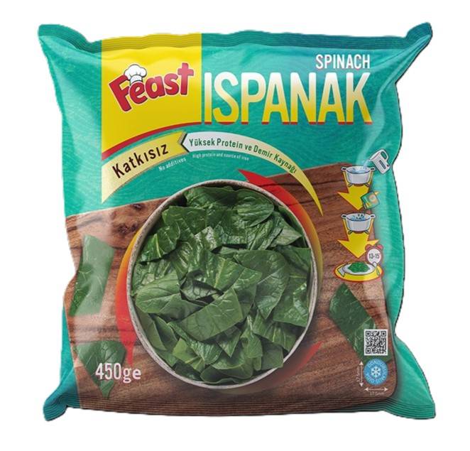 L122 : Feast Epinards en branche 450Gr (12pc par colis)