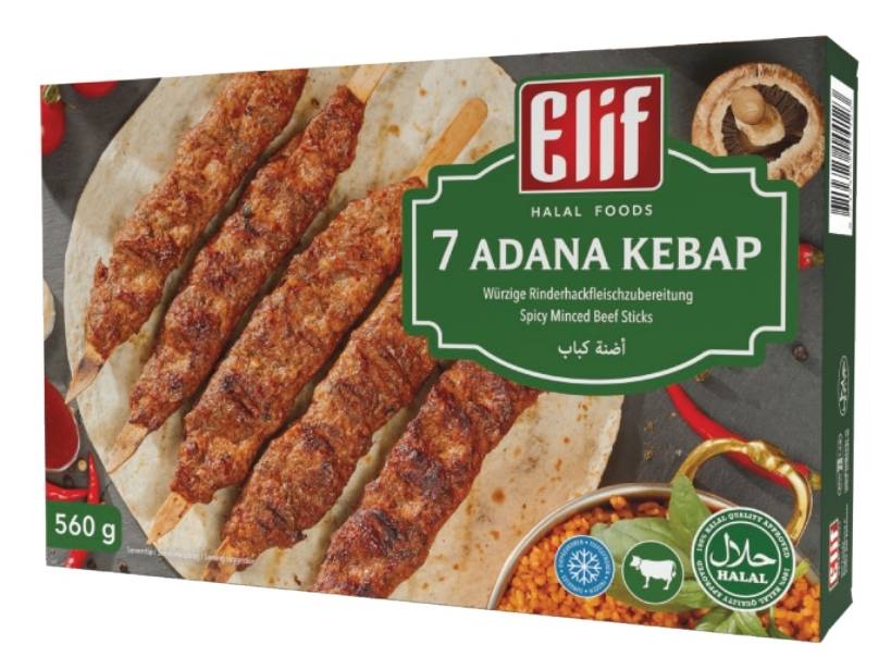 E130 : Elif  Adana Kebab (7x80Gr) 560Gr ( 10pc par colis )