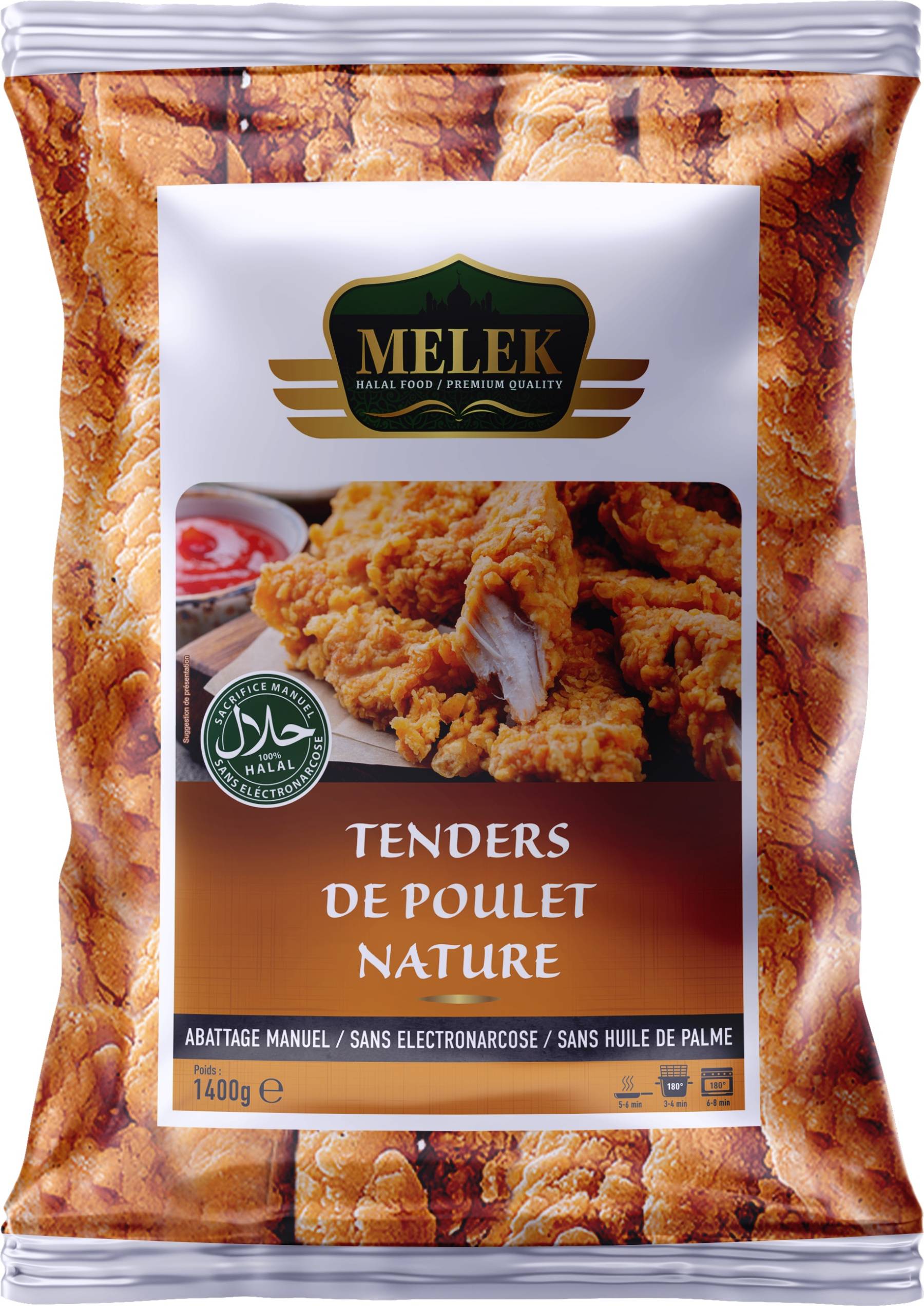 E242 : Melek Chicken tenders nature 1400gr ( 6pc par colis )