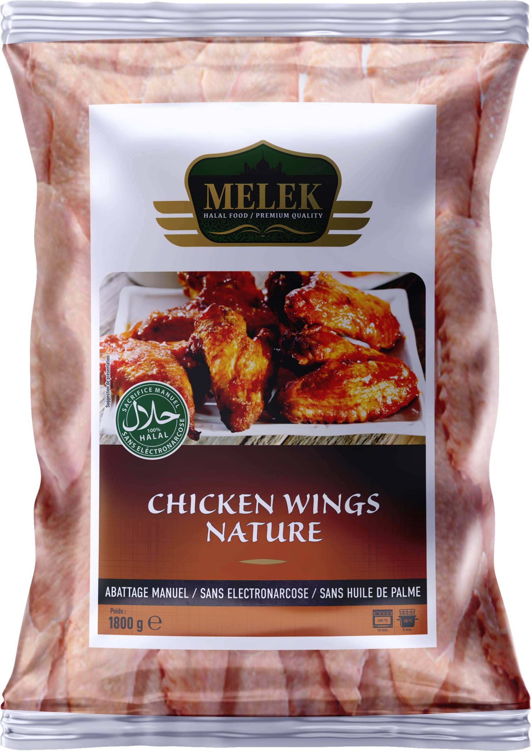 E234 : Melek Chicken wings nature 1800gr ( 4pc par colis ) 