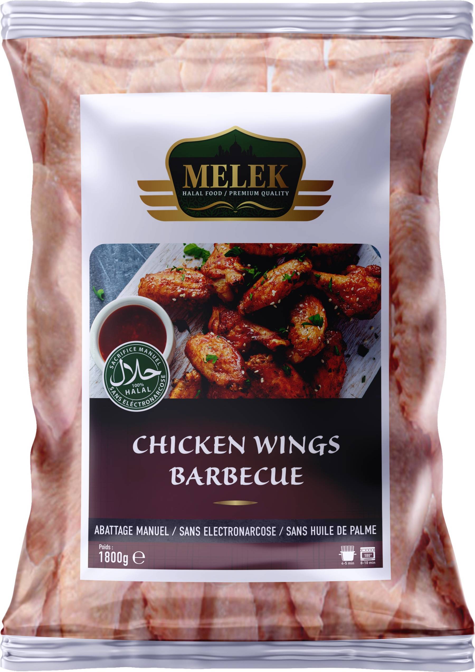 E237 : Melek Chicken wings barbecue 1800gr ( 4pc par colis )