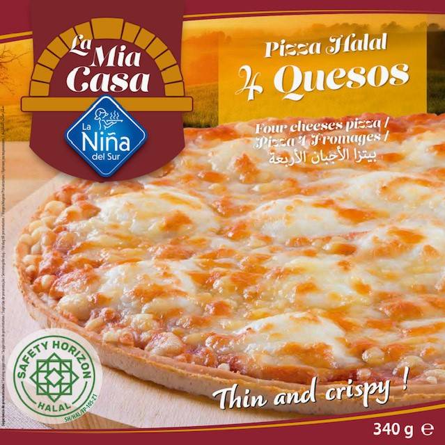 E803 : La Mia Casa Pizza 4 Fromages Halal 340Gr ( 6pc par colis ) 