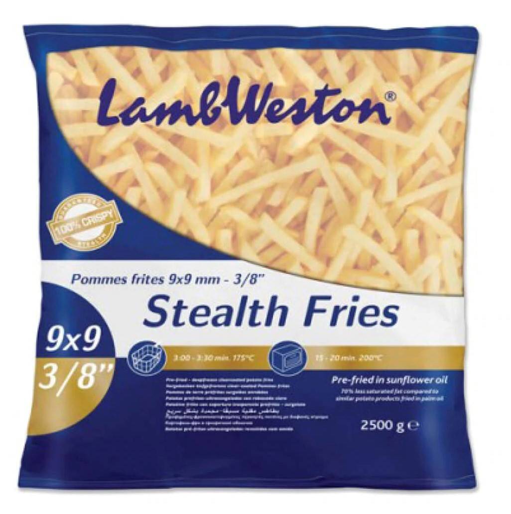 F110 : Lambweston Just fries 9/9 2.500gr ( 4pc par colis ) 