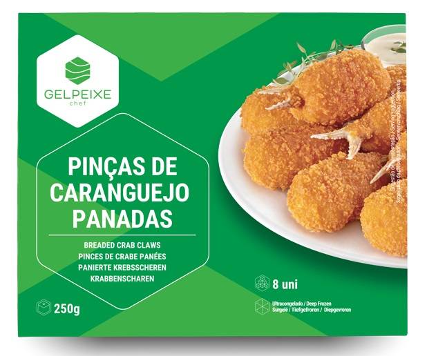 P440 : Gelpeixe Pinces de crabe panées "surimi" 250gr ( 20pc par colis ) 