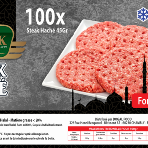 E760 : MELEK Steak Haché 100x45g 4500g
