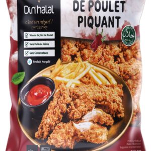 E701 : DIN'HALAL Tenders de Poulet Piquant 1400g