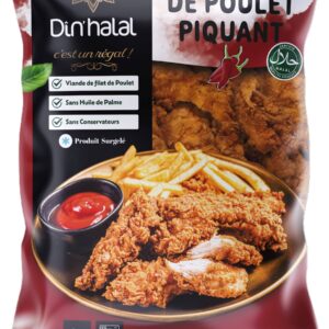 E715 : DIN'HALAL Tenders de Poulet Piquant 800g