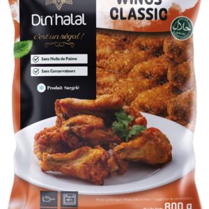 E718 : DIN'HALAL Chicken Wings Classic 800g