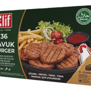 E111 : ELIF Burger de poulet 36x60g 2160g
