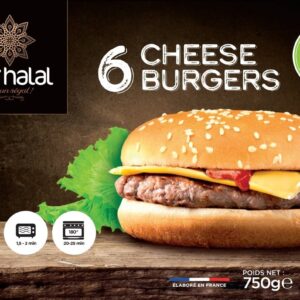 E720 : DIN'HALAL Cheeseburger 6x125g 750g