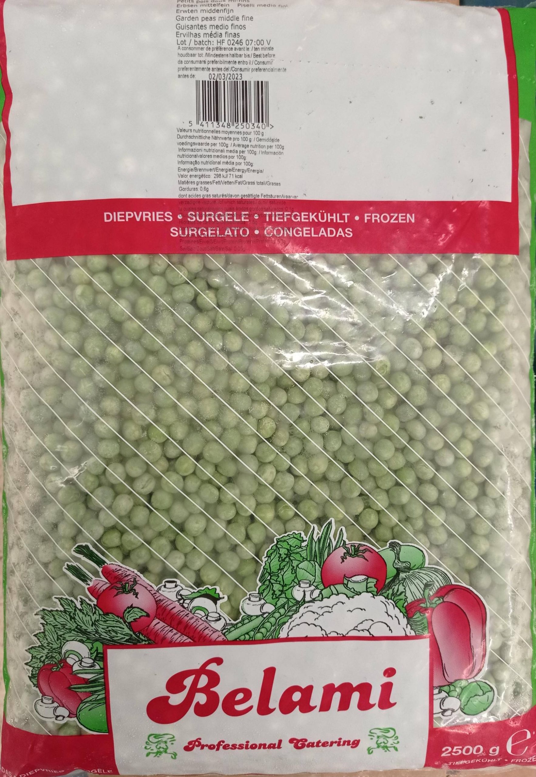 L150 : BELAMI Petit Pois Mi-Fin 2,5kg