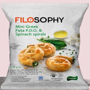 U414 : IONIKI Filosophy Mini Rools Fromage Épinard 500g