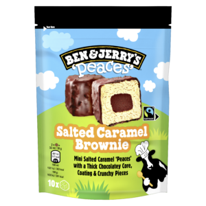 D121 : BEN & JERRY'S Bouchés Glacé au Caramel et Brownie 160g