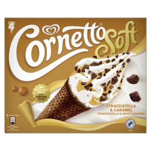 D102 : MIKO Cornetto Glace à l'Italienne Stracciatella & Caramel 324g