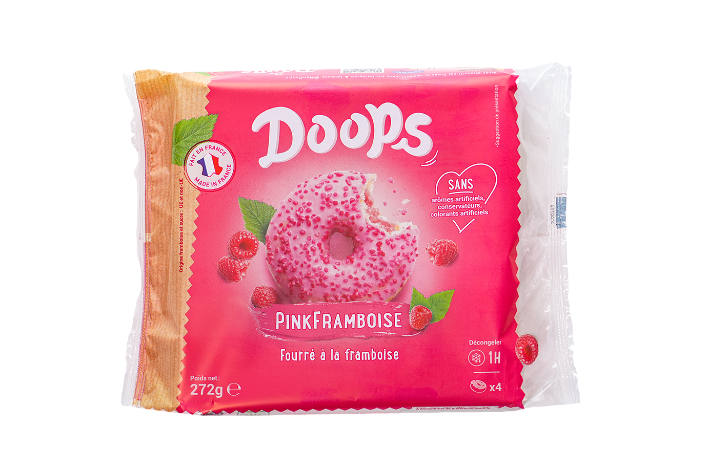 U180 : DOOPS 4x Donuts Pinkframboise 272g