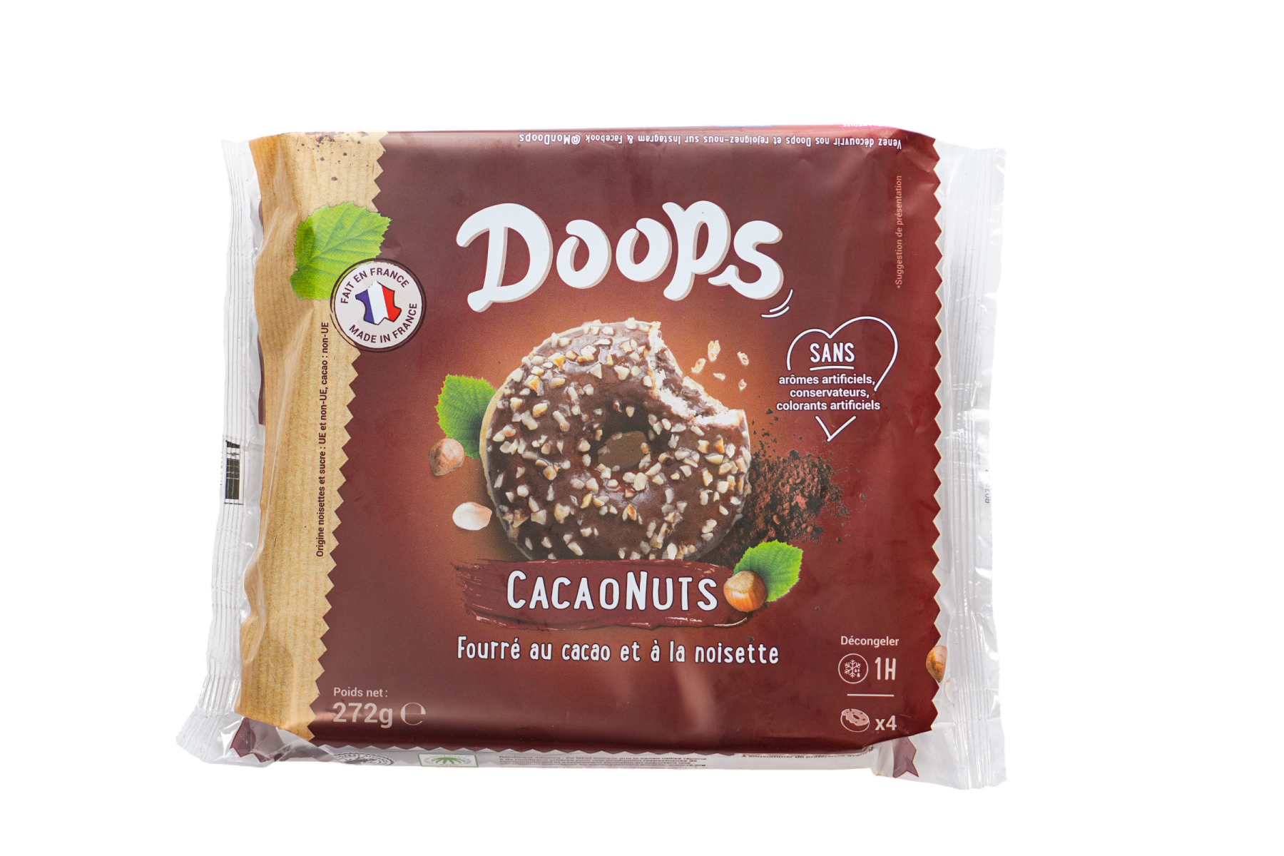 U181 : DOOPS 4x Donuts Cacaonuts 272g