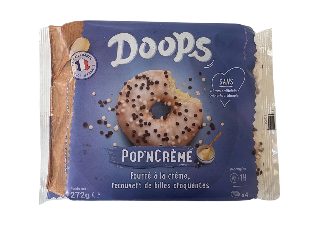 U182 : DOOPS 4x Donuts Pop'n'creme 272g