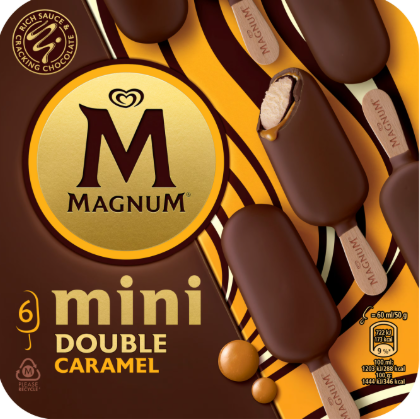 D144 : MAGNUM 6x Mini Double Caramel 282g