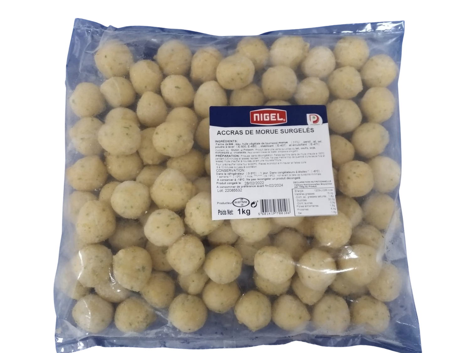 P412 : NIGEL Accras de Morue 400g